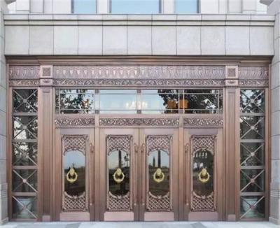 連云港銅門 別墅銅門 寺廟銅門 紫銅旋轉門